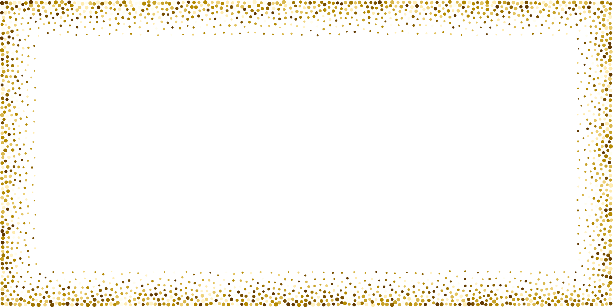 Gold Glitter Frame Rectangle